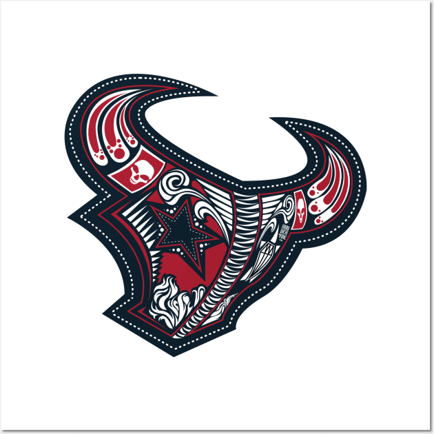 Dia De Los Texans Wall Art by RubbertoeDesign